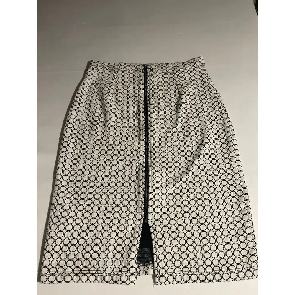 Maeve Anthropologie Geometric Knit Pencil Skirt - Black & White - Small - Picture 2 of 7
